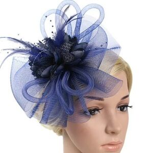 Elegant Blue Fascinator Hat